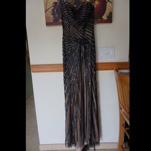 Jovani Black Sequin Dress- Size 4
